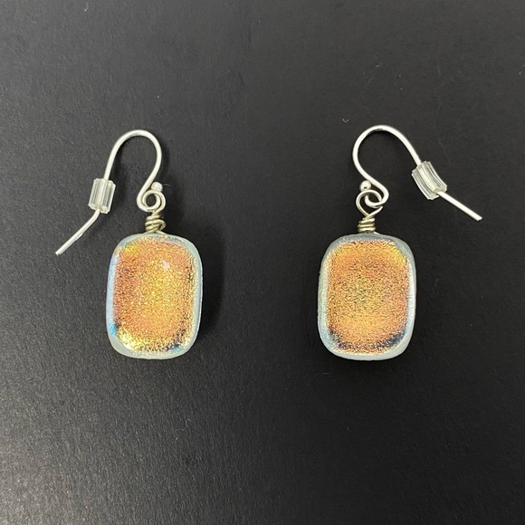 LALALAND DICHROIC IRIDESCENT GLASS EARRINGS - Picture 10 of 12